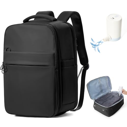 vivatote Mochila a vácuo de viagem para mulheres e homens, aprovada por companhias aéreas, bolsa de compressão a vácuo, bagagem de mão, mochilas essenciais de viagem com compartimento para laptop de