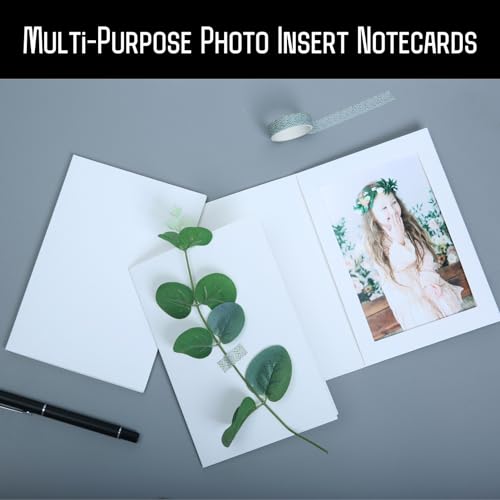Image of 200 Pack Paper Photo Frame Cards 4x6 Inch White with 200 Self Seal Envelopes, Bulk Photo Insert Notecards, DIY Blank Cardboard Picture Frames for Halloween Thanksgiving Christmas New Year Graduation Wedding Birthday Classroom Art Craft Decor