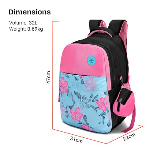 Image of Nasher Miles Polyester Backpack | Ideal for Preschool, Kindergarten, College, School, Office& Travel | Toddler, Girls, Boys, Men, Women