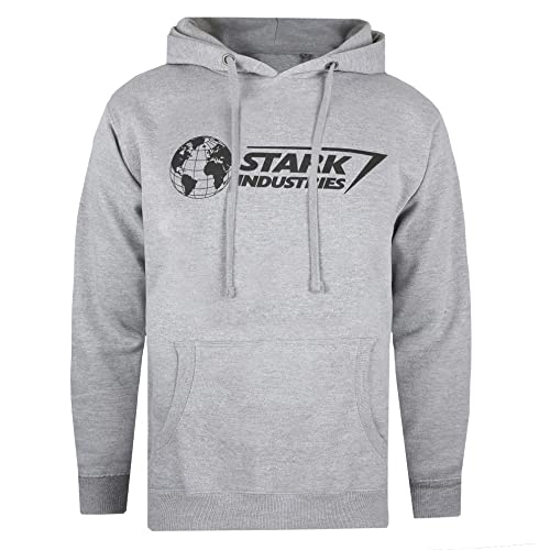 Cotton Soul Marvel Stark Industries Iron Man - Sudadera con capucha para hombre, color gris...