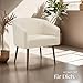 tectake® Lounge Sessel beige mit Polster, Wohnzimmer Möbel, Relaxsessel modern, skandi Loungesessel, Cocktailsessel Bouclé Plüsch Stoff, Armlehnstuhl mit Metallbeinen, Lesesessel Schlafzimmer
