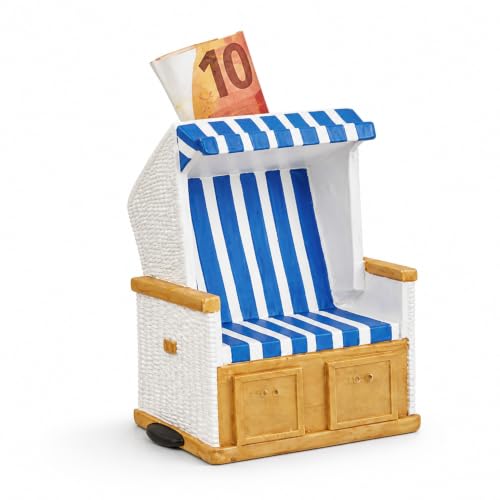 Topshop24you Strandkorb Spardose Urlaubskasse Reisekasse, Blau...