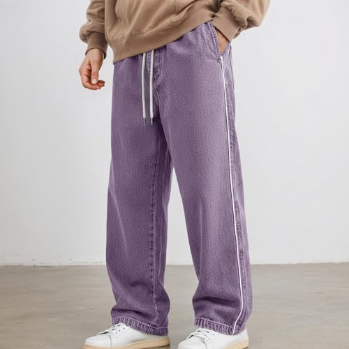 Pantalon décontracté délavé à coupe ample et style uni minimaliste - 2