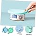 WOONEKY 4PCS Silicone PET Food Can Covers Universal Dog Can Lids Spoon Leak-Proof Food Storage Seal for Dogs and Cats