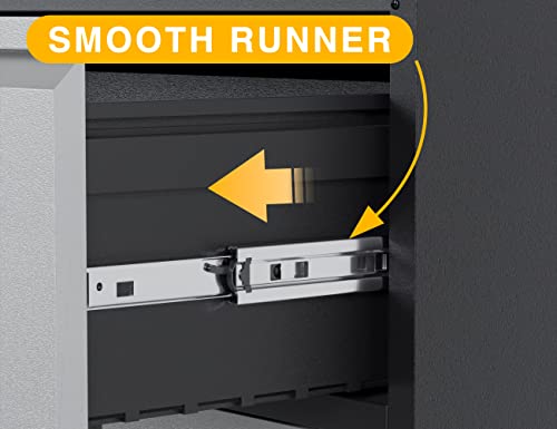 Aobabo Metal Rolling Garage Storage Cabinet With 3 Drawer,Fortress Collection Convenient Durable Mobile Garage Chest Great For Tools And Supplies… #TOP5