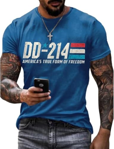 Men's Retro Dd-214 America's True Form of Freedom Tshirt Independence Day Shirt
