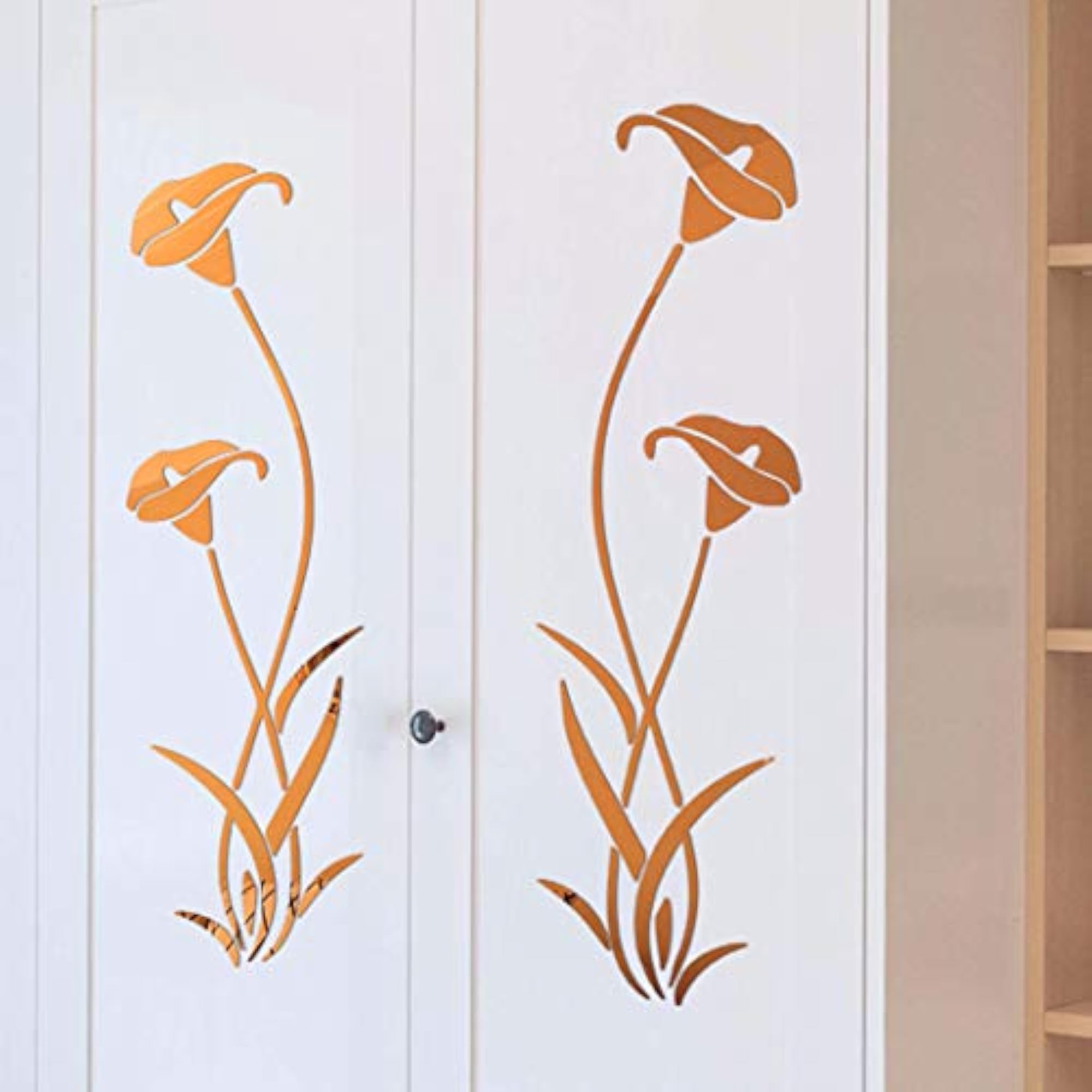 Removable Mirror Sticker Flower for Home Decor