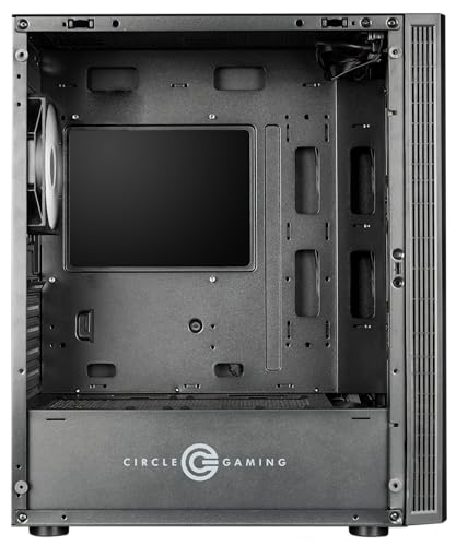 Image of Circle Xtender X1 Mid- Tower Computer Case | Gaming Cabinet - Black| Support ATX, M-ATX, ITX | Pre- Installed 3 x 120mm Front and 1 x 120mm Rear ARGB Mirror Fans