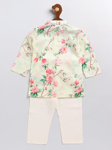 Image of Vastramay Infant Boys Multicolor Muslin Cotton Kurta Pyjama Set