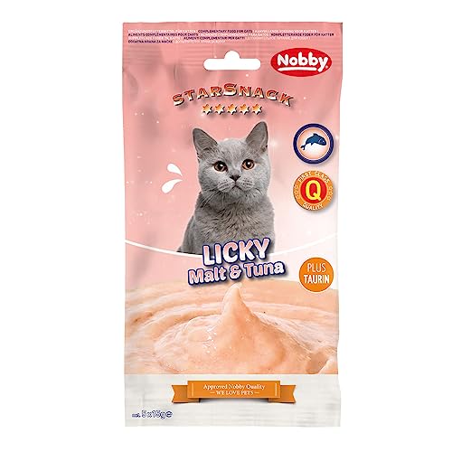 Nobby Snack LICKY Malt & Tuna para Gatos 1 Paquete (5 x 15 g)