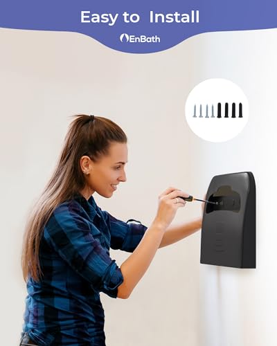 Enbath 2TSCD-BLACK Commercial Toilet Seat Cover Dispenser Wall Mount thumb #4
