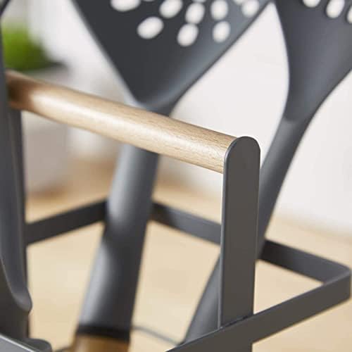 Swan SWKA61010GRYN Nordic 6 Piece Utensils Set With Holder, Grey