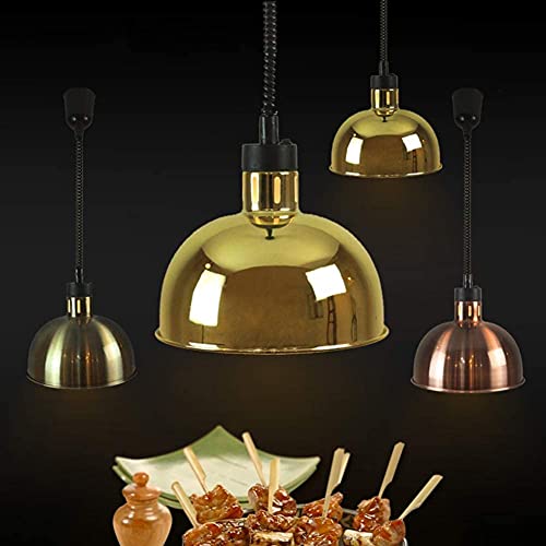 Lustre chauffant pour aliments en finition or design rétractable haut de gamme pour buffet
