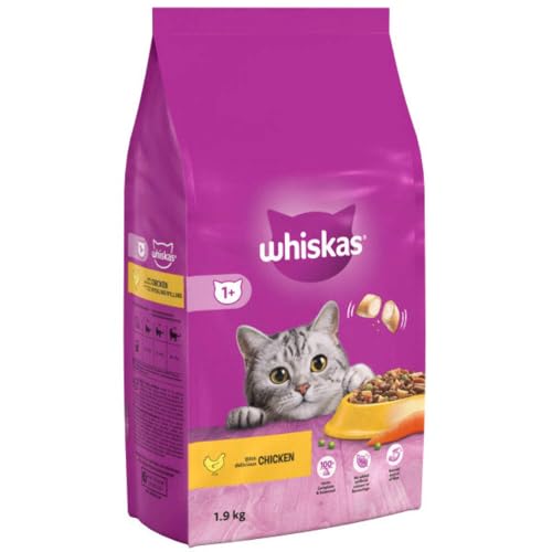 Whiskas 1+ Chicken 1.9kg Bag Adult Cat Dry Food