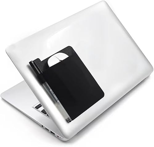 Miniatura 5 de AubRie Bolsa universal para mouse adhesiva, soporte inalámbrico para mouse y bolígrafo, adhesivo reutilizable, sin residuos de pegamento, compatible