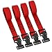XSTRAP 4pk 1" x 5-1/2ft JUST Clip All-Purpose Lashing Strap, Red