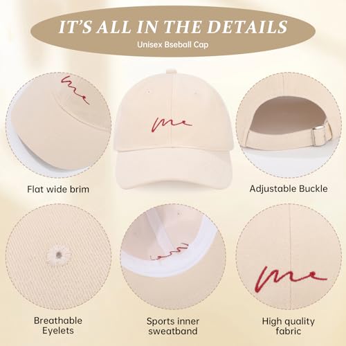 Gorra vintage con visera ajustable y letras casuales miniatura 2