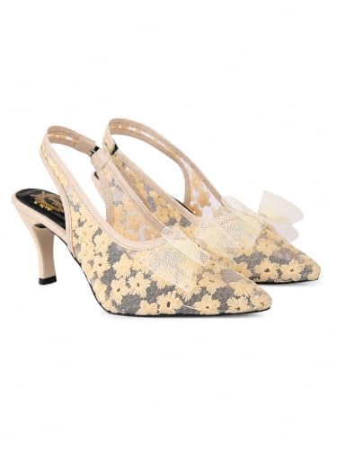 Image of Shoetopia Women's, Kitten Heel Sandals | Slip-On Mid Heel Fashion Sandals | Lightweight Casual & Office Footwear
