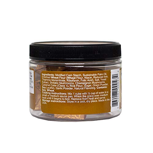 BOU Gravy Cubes, Vegan Mushroom, 2.53 Ounce (6 Count), No Artifical Flavors