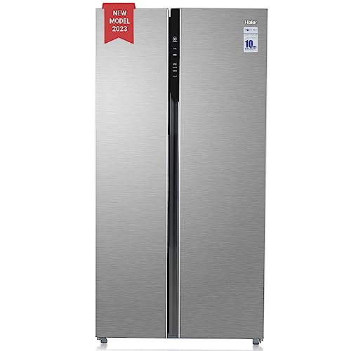 Haier 630L Frost Free Inverter Side by Side Refrigerator (HES-690SS-P, Shiny Steel, Convertible)