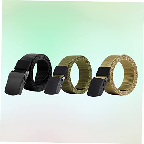 CLISPEED 3pcs Quick-dry Canvas Belt with Plastic Buckle for Outdoor Sports Breathable and Comfortable Training Belts2