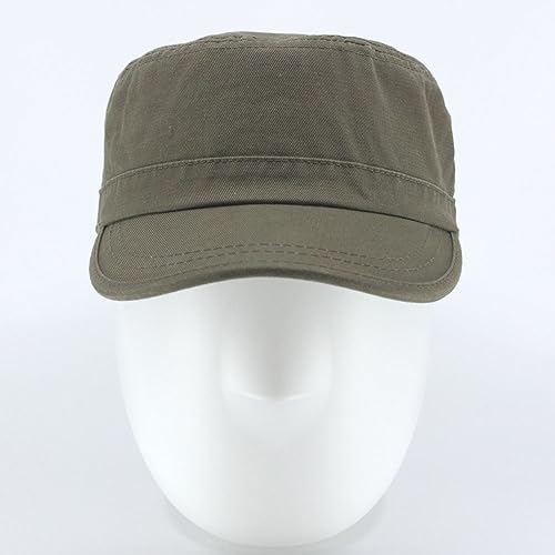 Image of The Vintage Year Heavy Stitching Washed Cotton Cadet Hat - Durable Military Baseball Cap for Men & Women, Outdoor Casual Wear
