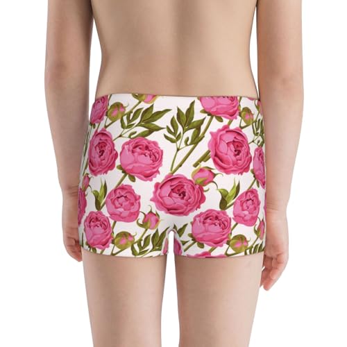 Boys' Cotton Boxer Brief Soft Underwear-Rose Flowers3