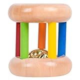 Juguetes De mordedor de madera: Diseño de tamaño de dedo pequeño, perfecto para sujetar juguetes de dentición de bebé. No trae juego y diversión, sino que también mejora la atención de los bebés y la coordinación mano- ojo. Para los bebés que recién están atados, estos juguetes pueden hacer que se rasquen y mastiquen, aliviar los sintomas de la dentición y promocionar los dientes saludables.