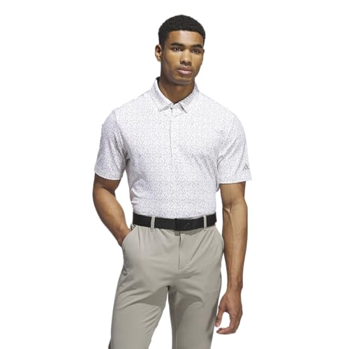 Polo de golf homme adidas Ultimate365 Micro Argyle vêtement sport respirant