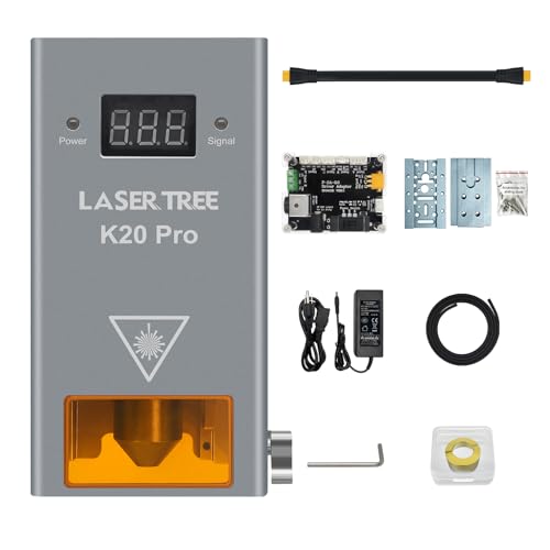 LASER TREE Laser Module 20W(20000 mW) Output Diode Laser Cutter Module Higher Accuracy Laser Engraving Module for Wood Metal Acrylic Suitable for Laser Engraver Cutter DIY Machine Class 4