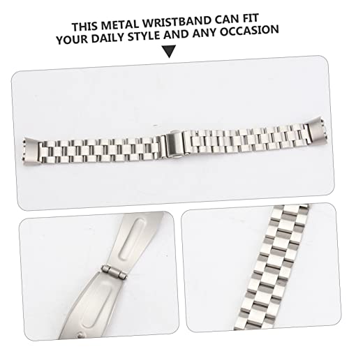 Stainless Steel Watch Band Replacement for Elegant Silver Wrist Strap Stylish Design Comfortable Fit for Daily Wear2