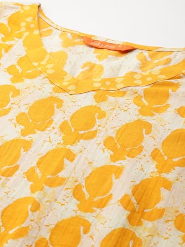 Image of INDO ERA Women's Pure Cotton Printed Straight Kurta & Pant with Dupatta Set