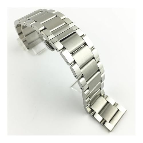 Bracelet de montre bicolore 18-24mm à boucle papillon - 6