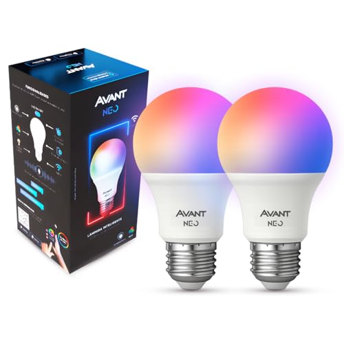 Kit 2 Lampadas Led Smart Inteligente Wi-fi 2.4 GHz Alexa