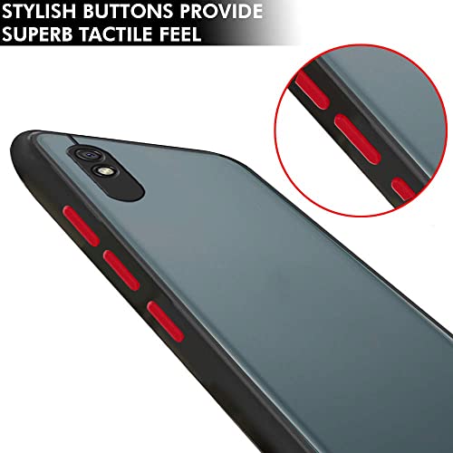 Image of TheGiftKart Basic Case for Xiaomi Redmi 9A 9i Sport (Polyethylene Terephthalate, TPU Black Bumper)