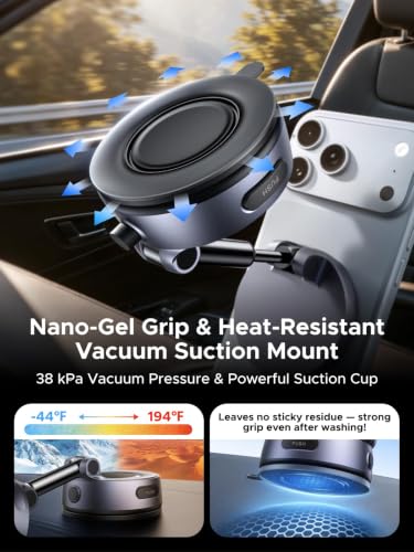 UGREEN 25W Qi2.2 MagSafe Compatible Wireless Car Charger Mount, Suction Cup - image 4