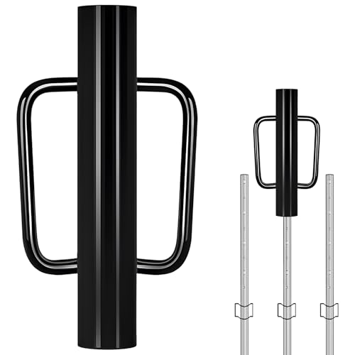 Pilote de poteau de clôture noir de 5,4 kg avec double poignée ergonomique
