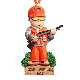 UniqXmas Personalized Hunter Figurine Christmas Ornament 2023 - Free Customization | Hunter in Orang