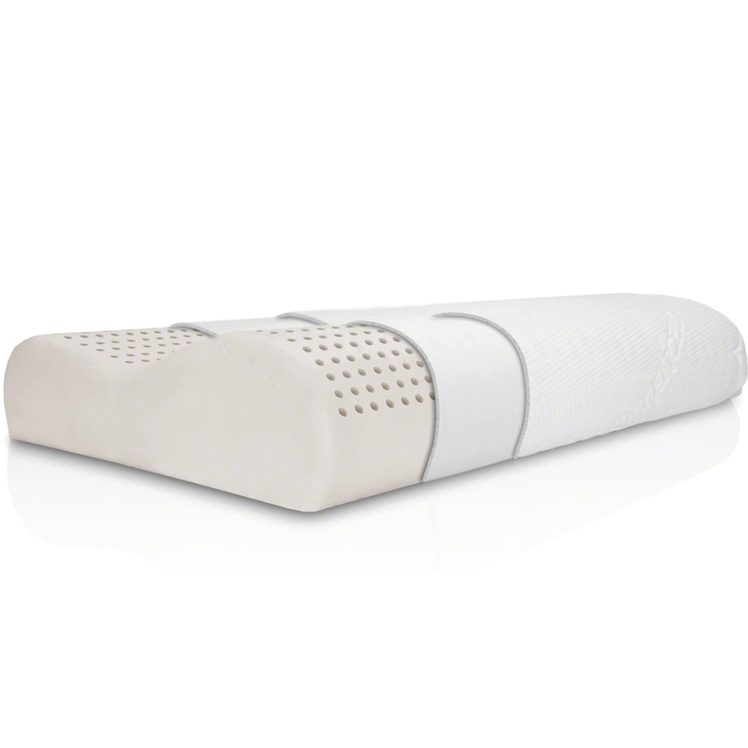 Pillux Cojín cervical de látex - Uso específico para la cervical - Funda de almohada de Tencel - Fabricado en Italia - Altura 12 cm, soporte estándar