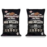 Bear Mountain 2-Pack All Natural Wood Pellets for Smoker, Grill & BBQ, 20 Lbs, Oak - Premium Hardwood Barbecue Pellet Accessories for Indoor and Outdoor Grilling