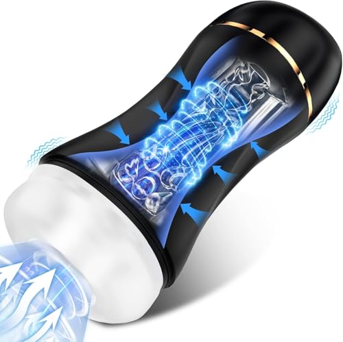 Masturvatore Per Uomo Elettrici Sex Toys, Forte Vibrazione 9 Modalità Funzione Masturbtore,...