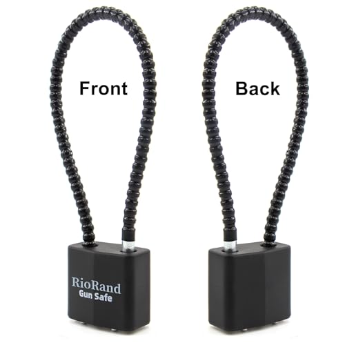 Image of RioRand Keyed Alike Cable Gun Lock 8.5 inch & 15 inch, Safety Lock Compatible with Pistols, Rifles & Shotguns for Home & Firearm Storage