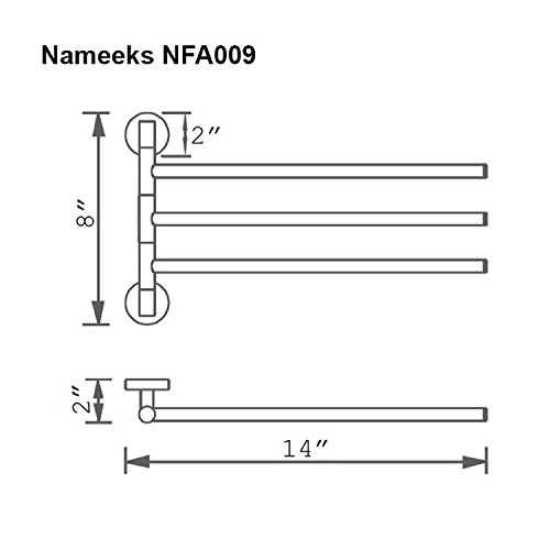 Nameeks Nfa009 Nfa Swivel Towel Bar, One Size, Chrome #TOP1
