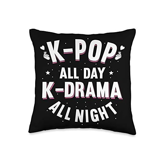 K-Pop All Day K-Drama All Night - K Pop Merch Throw Pillow