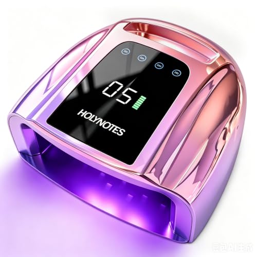 Image of UV Nail Lamp, 96W Cordless Professional Rechargeable UV LED Portable Lamp, 4 Timer Setting and Smart Sensor Gel Nail Dryer, Ideal for Training, Nail Art Practice, Home & Salon