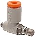 SMC AS1201F-M3-04 Air Flow Control Valve with Push-to-Connect Fitting, PBT & Stainless Steel, Elbow, M3 Male x 4 mm Tube OD