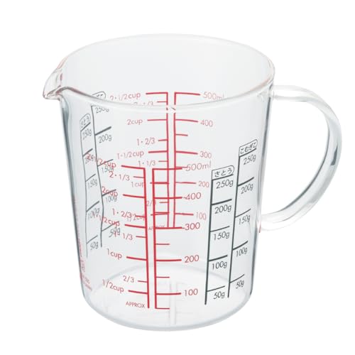 Hario Heatproof Glass Measuring Cup with Handle 500ml Clear