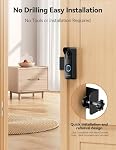 Anti-Theft Blink 1st Gen Doorbell Mount Bracket Wide-Angle(Not for 2025 Newest 2nd Gen Models), Weatherproof with Rain Cover, Renter Friendly,No-Drill Install for Home/Apartment Door, Black