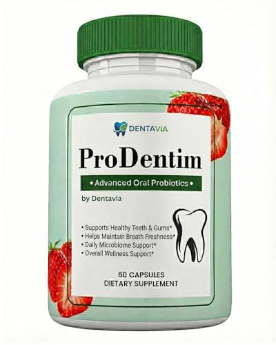 Dentavia ProDentim Oral Probiotic Supplement 4 Strain Formula for Gum Wellness & Fresh Breath Support Daily Oral Wellness Capsules Non Chewable 60 Capsules