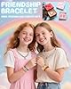 Mio Angle Friendship Bracelet Making Kit 3 Box 48 Colors Clay Beads Heishi Beads Jewelry Making Kit Letter Beads Charms Pearl Cute Chams Holiday Gifts for Girls Adults #5